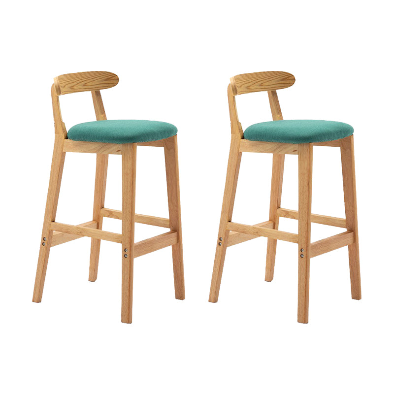 Modern Rubberwood Dessert Shop Barstool Footrest Matte Finish Stool