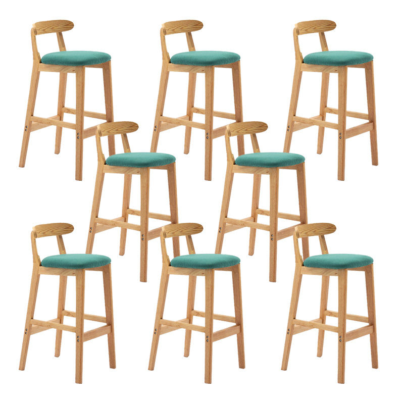 Modern Rubberwood Dessert Shop Barstool Footrest Matte Finish Stool