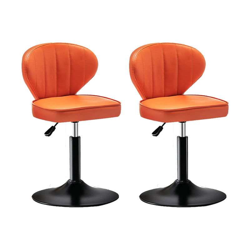 Home Swivel Adjustable Height Stool Modern Matte Finish Leather Barstool