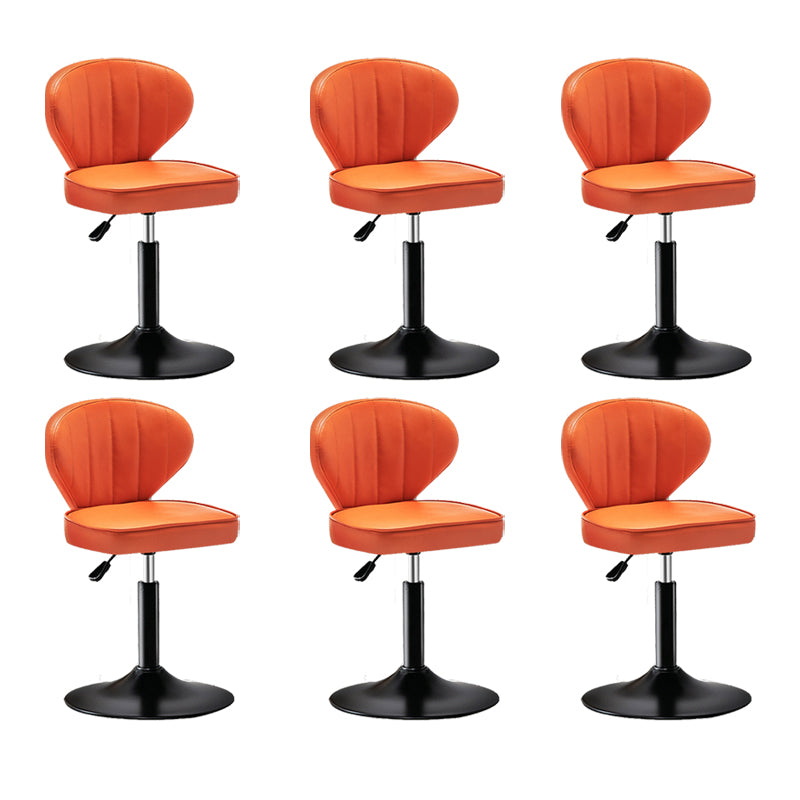 Home Swivel Adjustable Height Stool Modern Matte Finish Leather Barstool