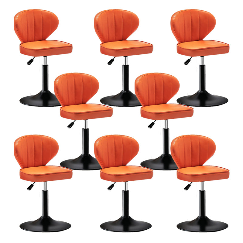 Home Swivel Adjustable Height Stool Modern Matte Finish Leather Barstool