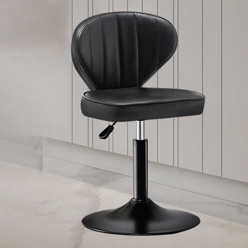 Home Swivel Adjustable Height Stool Modern Matte Finish Leather Barstool