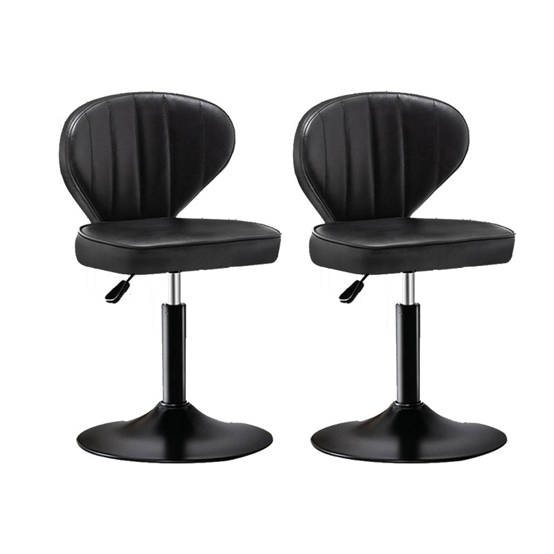 Home Swivel Adjustable Height Stool Modern Matte Finish Leather Barstool