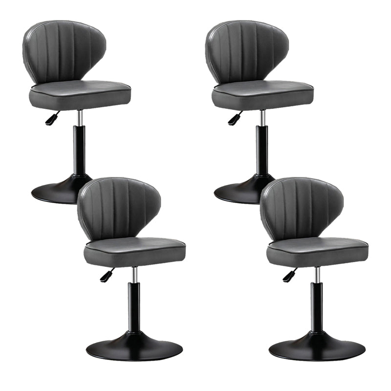 Home Swivel Adjustable Height Stool Modern Matte Finish Leather Barstool