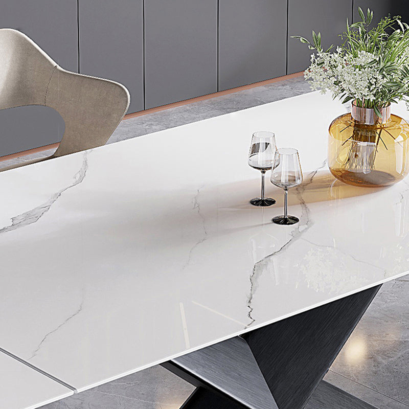 Modern Rectangle Sintered Stone Table Set 1/4/5 Pieces Dining Set