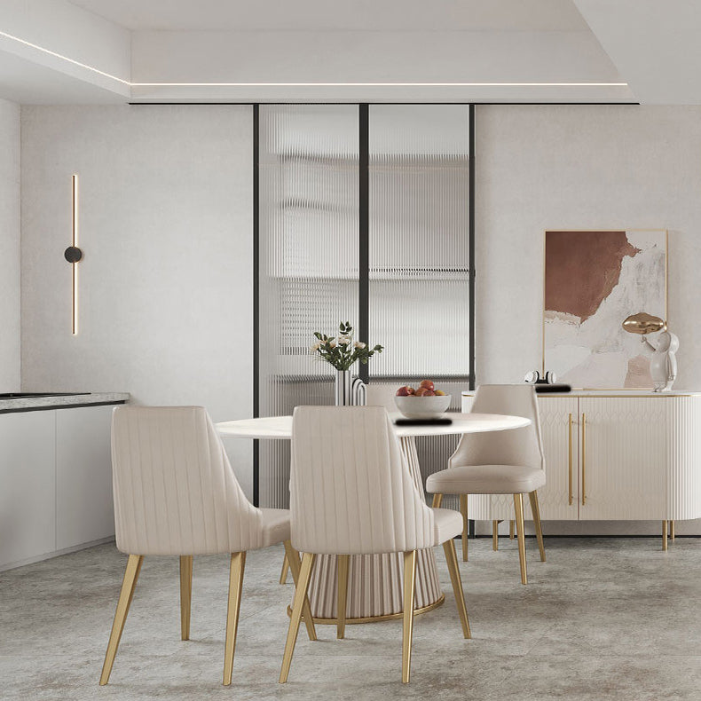 Nordic Glam Rectangle Sintered Stone Table Set 1/2/3/5/7 Pieces Dining Set