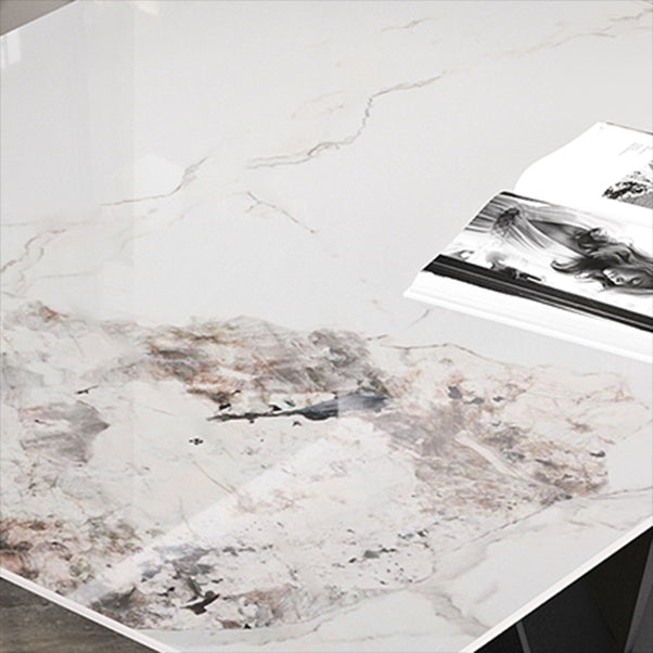 Modern Rectangle Sintered Stone Table Set 1/4/5/7 Pieces Dining Set