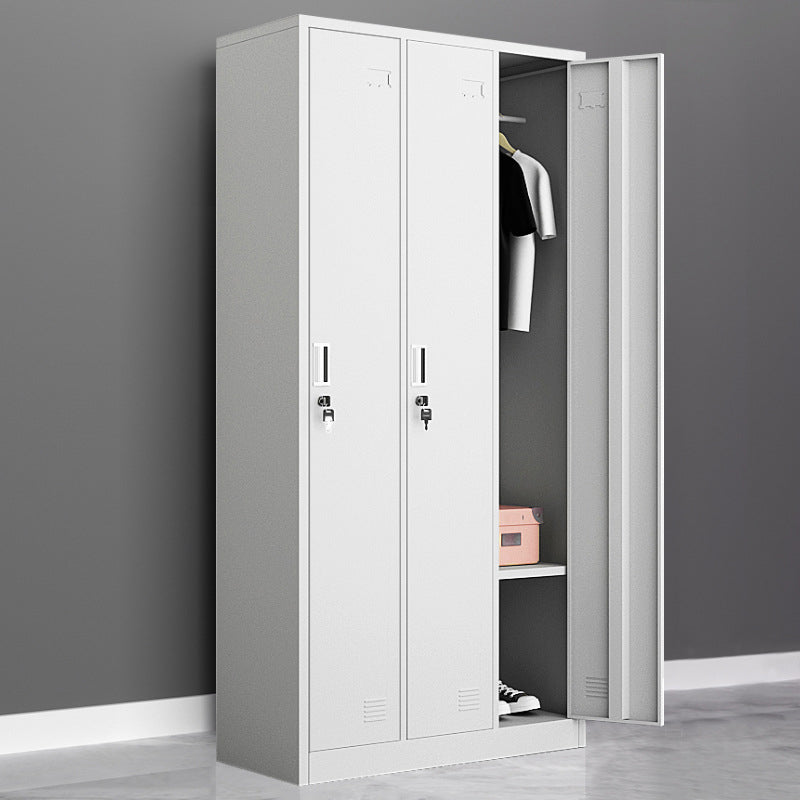 Contemporary Style Wardrobe Metal Home Wardrobe Closet with Locks