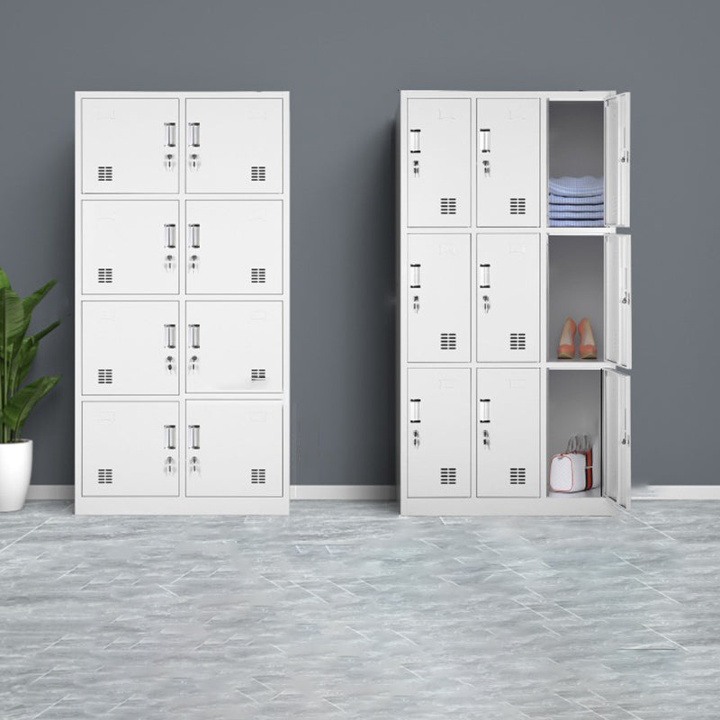 Contemporary Style Wardrobe Metal Home Wardrobe Closet with Locks