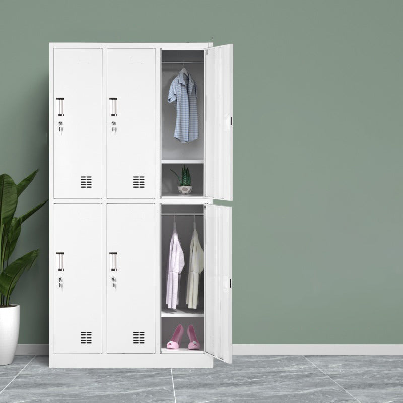 Contemporary Style Wardrobe Metal Home Wardrobe Closet with Locks