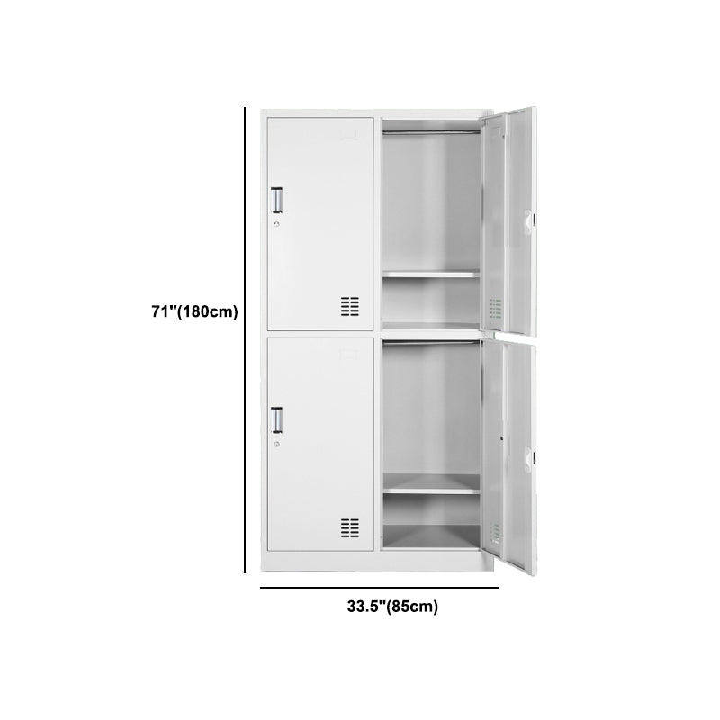 Contemporary Style Wardrobe Metal Home Wardrobe Closet with Locks