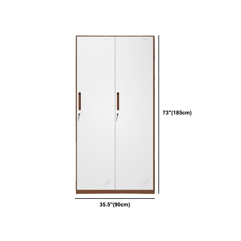 Contemporary Style Wardrobe Metal Home Wardrobe Closet with Locks