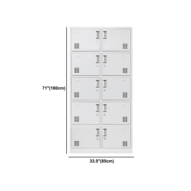 Contemporary Style Wardrobe Metal Home Wardrobe Closet with Locks