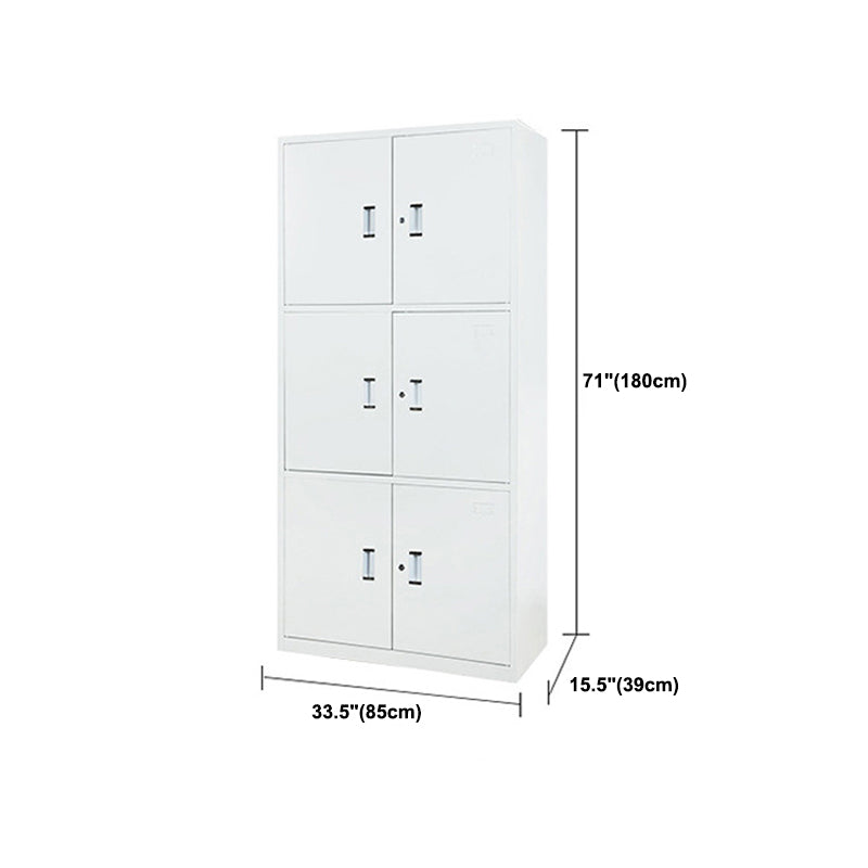 Modern Style Metal Wardrobe White Colour Freestanding Wardrobe Closet