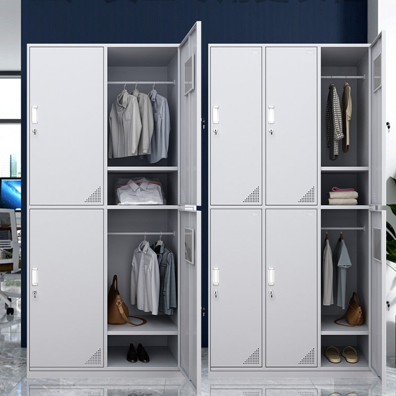 Contemporary Wardrobe Metal White Colour Wardrobe Closet for Bedroom