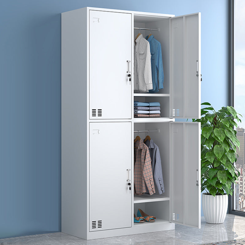 Contemporary Wardrobe Metal White Colour Wardrobe Closet for Bedroom