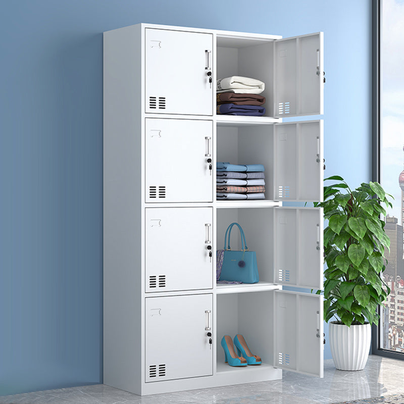 Contemporary Wardrobe Metal White Colour Wardrobe Closet for Bedroom