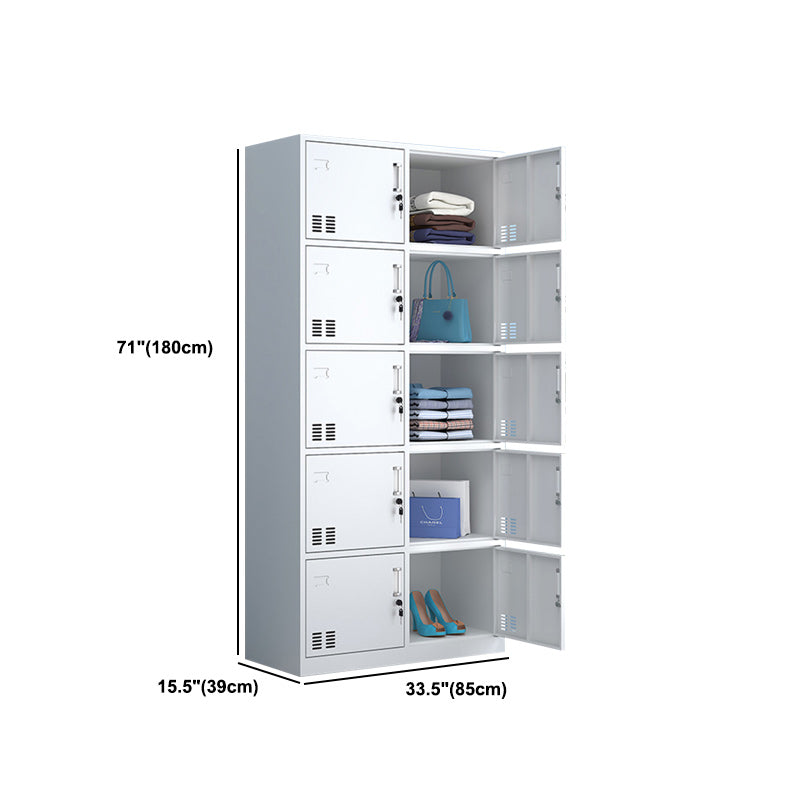 Contemporary Wardrobe Metal White Colour Wardrobe Closet for Bedroom