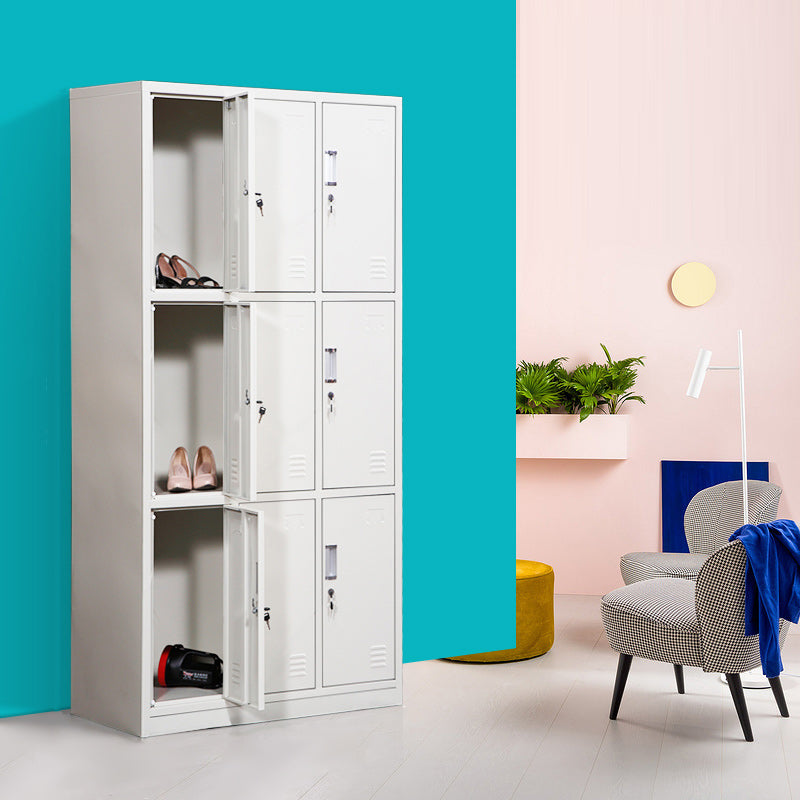Contemporary Style Steel Wardrobe White Colour Wardrobe Closet for Home