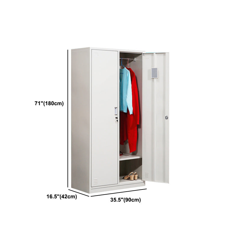 Contemporary Style Steel Wardrobe White Colour Wardrobe Closet for Home
