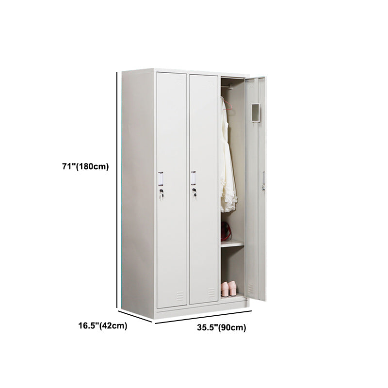 Contemporary Style Steel Wardrobe White Colour Wardrobe Closet for Home