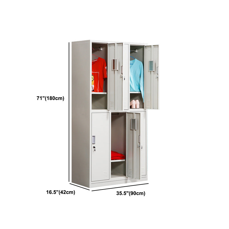 Contemporary Style Steel Wardrobe White Colour Wardrobe Closet for Home