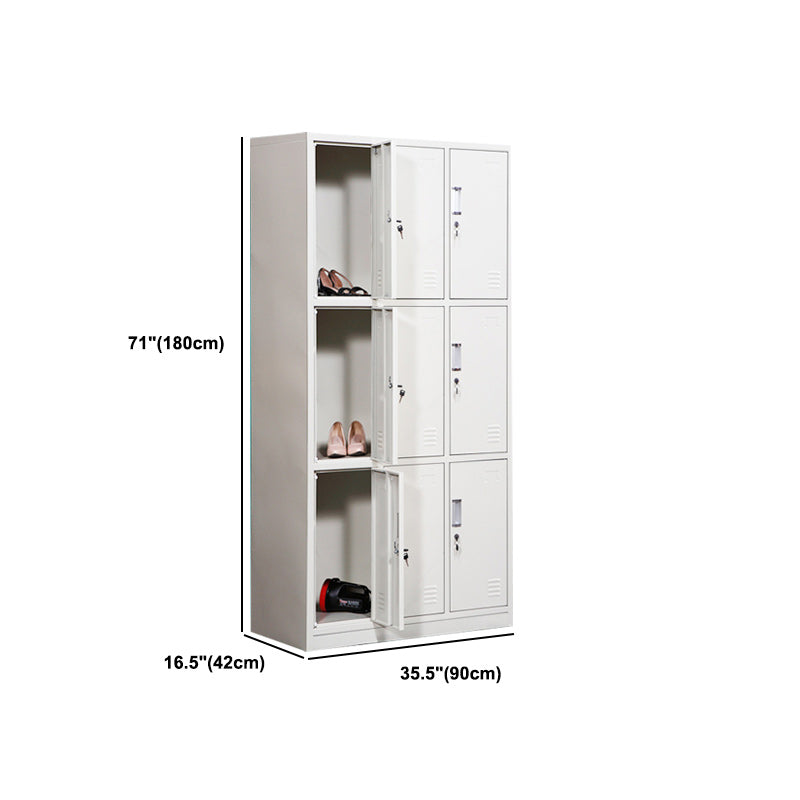 Contemporary Style Steel Wardrobe White Colour Wardrobe Closet for Home