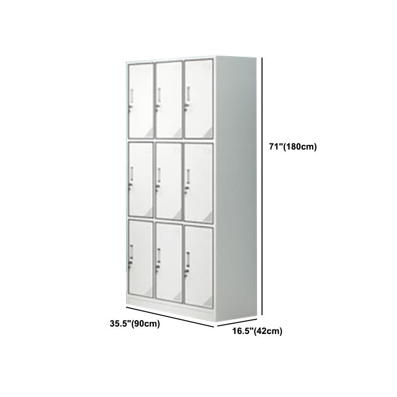 Contemporary Style Steel Wardrobe White Colour Wardrobe Closet with Lock