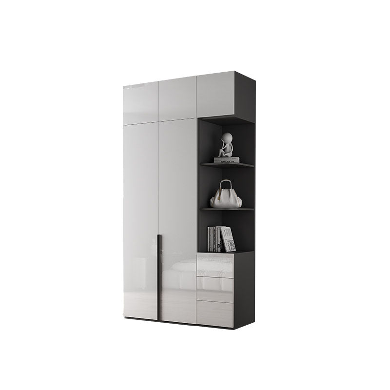 Contemporary Style Wood Wardrobe White Colour Soft Close Door Wardrobe Closet for Home