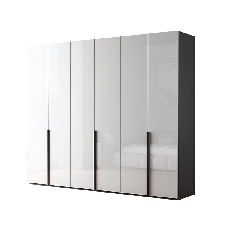 Contemporary Style Wood Wardrobe White Colour Soft Close Door Wardrobe Closet for Home
