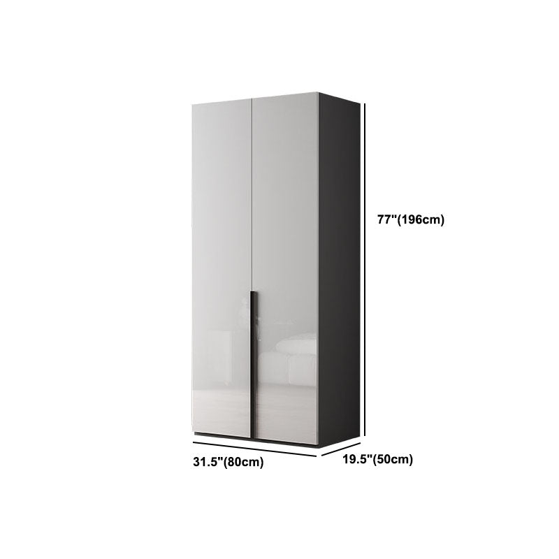 Contemporary Style Wood Wardrobe White Colour Soft Close Door Wardrobe Closet for Home