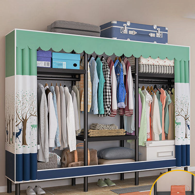 Contemporary Style Wardrobe 1 Door Steel Wardrobe Closet for Home