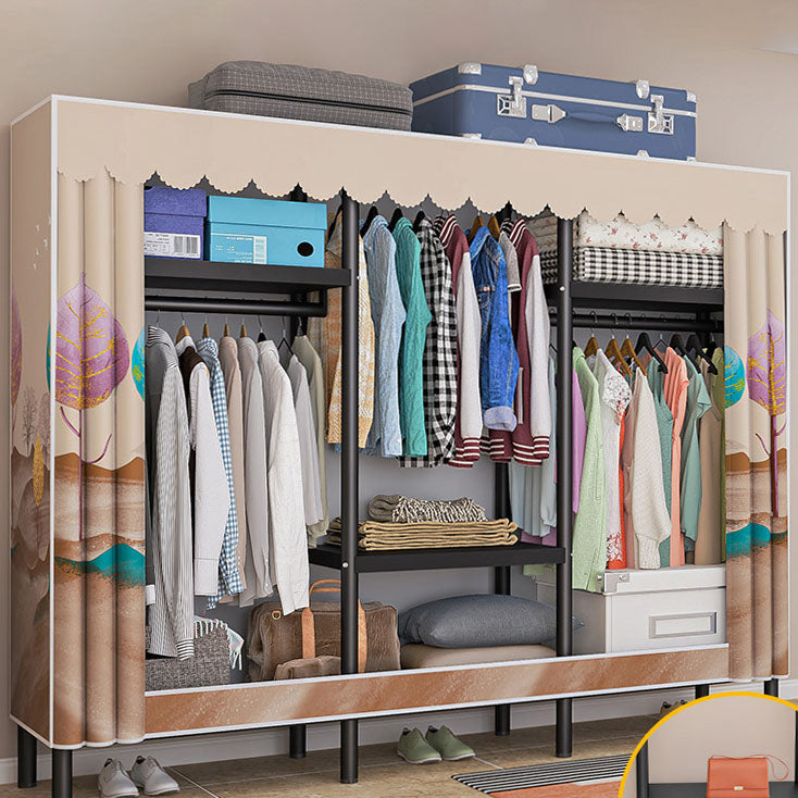 Contemporary Style Wardrobe 1 Door Steel Wardrobe Closet for Home
