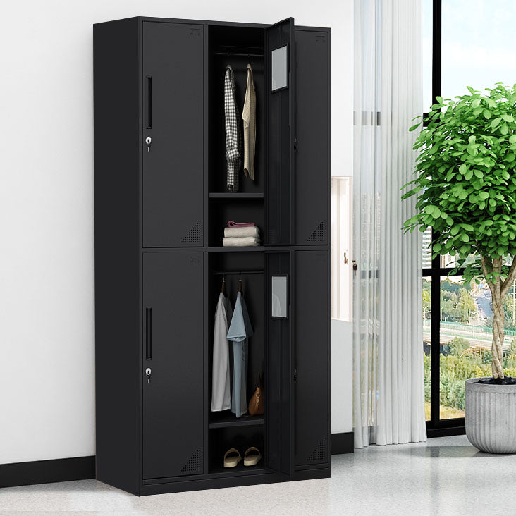 Contemporary Style Wardrobe Armoire Steel Wardrobe Closet with Lock