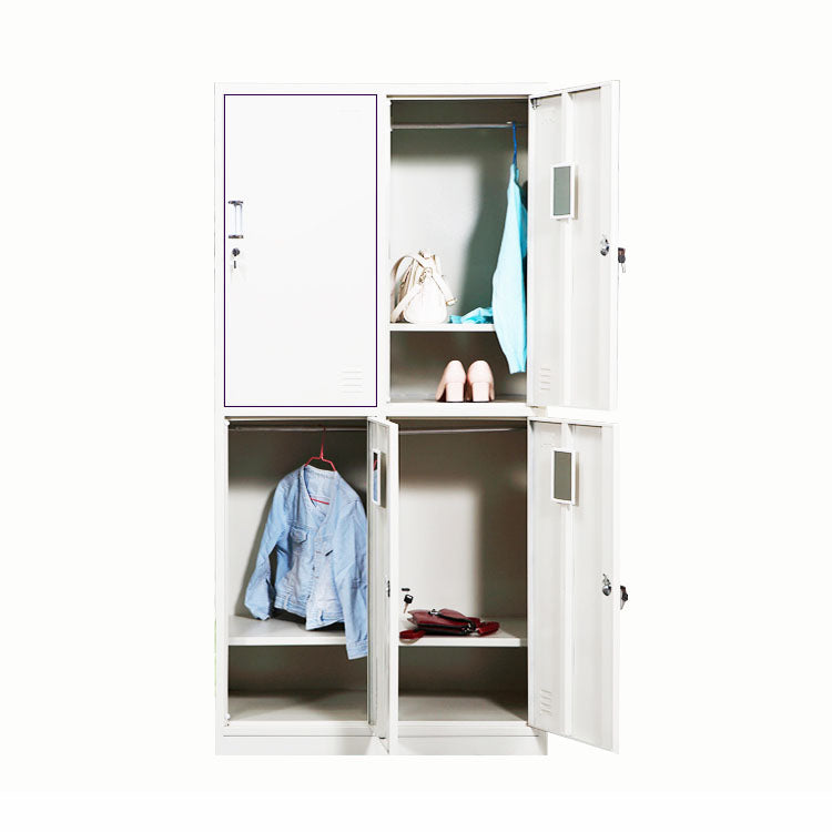 Contemporary Style Wardrobe Armoire Steel Wardrobe Closet with Lock