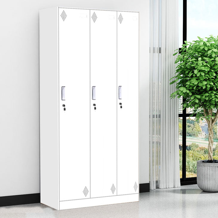 Contemporary Style Wardrobe Armoire Steel Wardrobe Closet with Lock