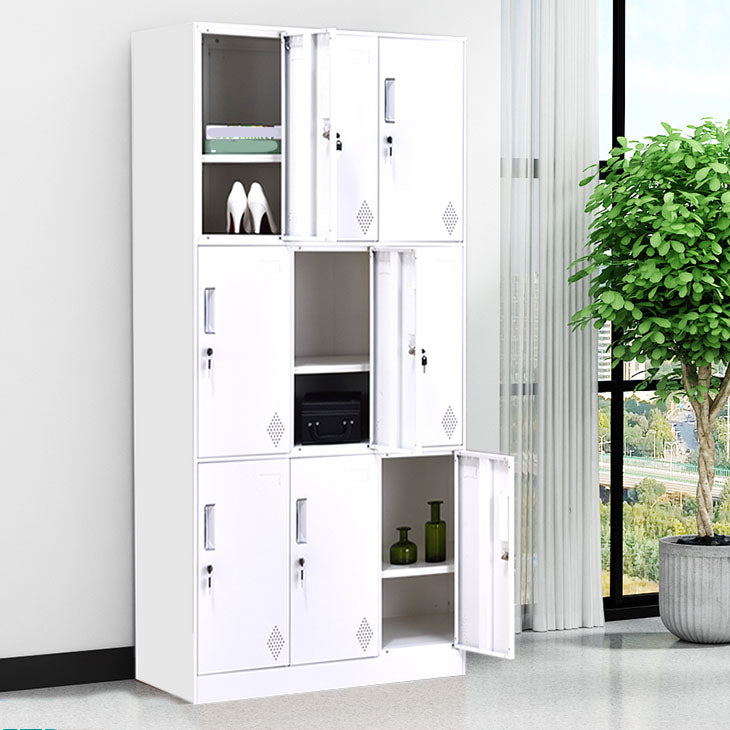 Contemporary Style Wardrobe Armoire Steel Wardrobe Closet with Lock