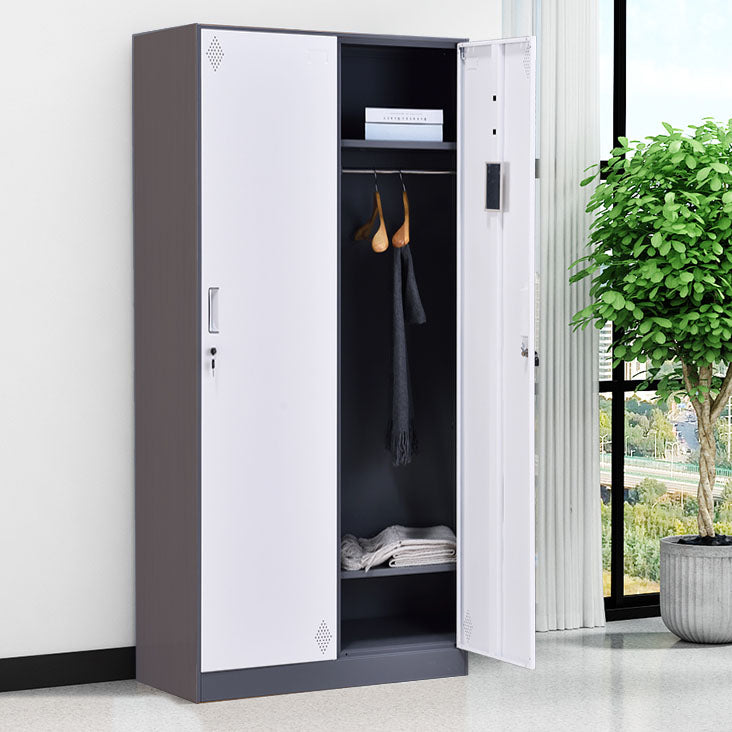 Contemporary Style Wardrobe Armoire Steel Wardrobe Closet with Lock