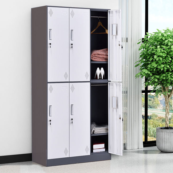 Contemporary Style Wardrobe Armoire Steel Wardrobe Closet with Lock