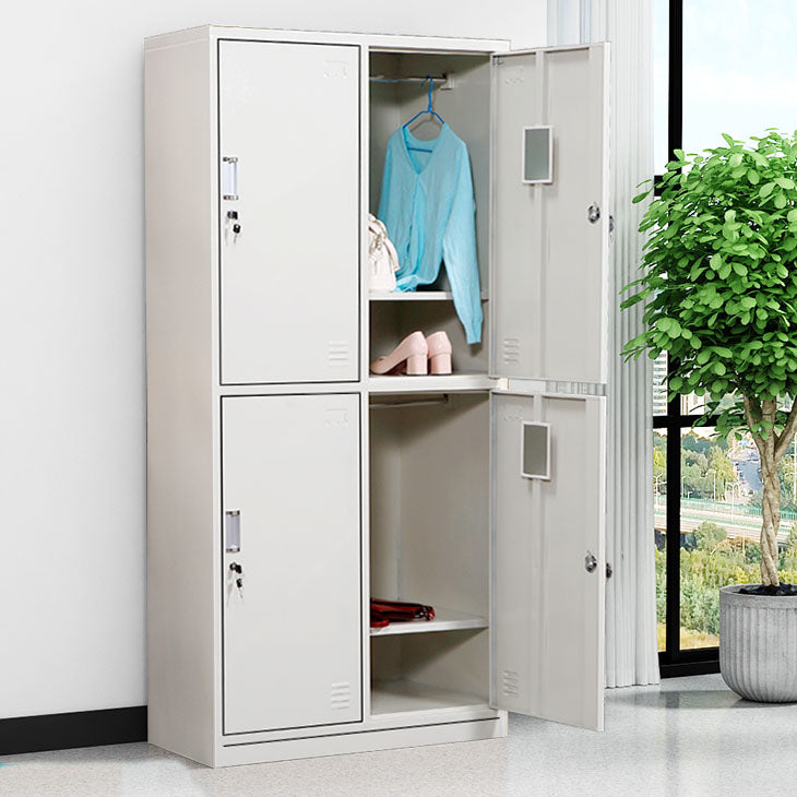 Contemporary Style Wardrobe Armoire Steel Wardrobe Closet with Lock