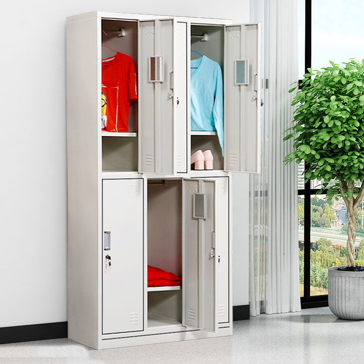 Contemporary Style Wardrobe Armoire Steel Wardrobe Closet with Lock