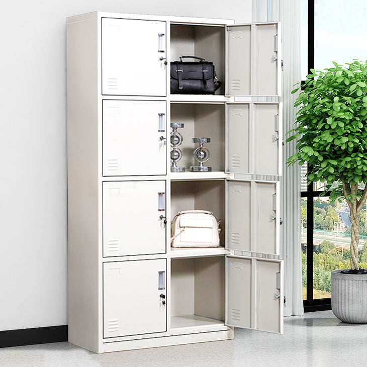 Contemporary Style Wardrobe Armoire Steel Wardrobe Closet with Lock