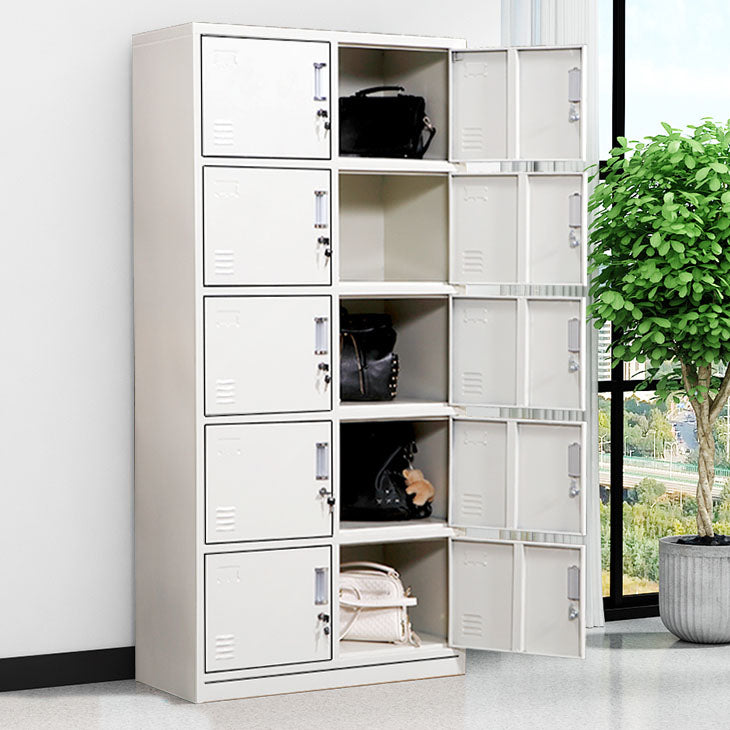 Contemporary Style Wardrobe Armoire Steel Wardrobe Closet with Lock