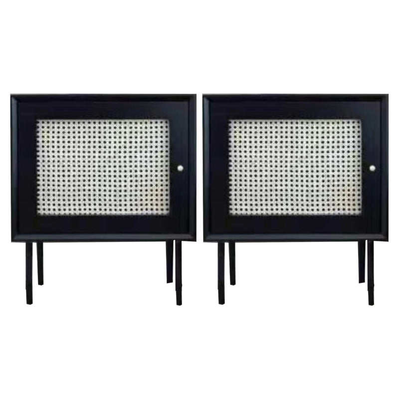 Modern Bedside Cabinet Solid Wood Accent Table Nightstand with Legs