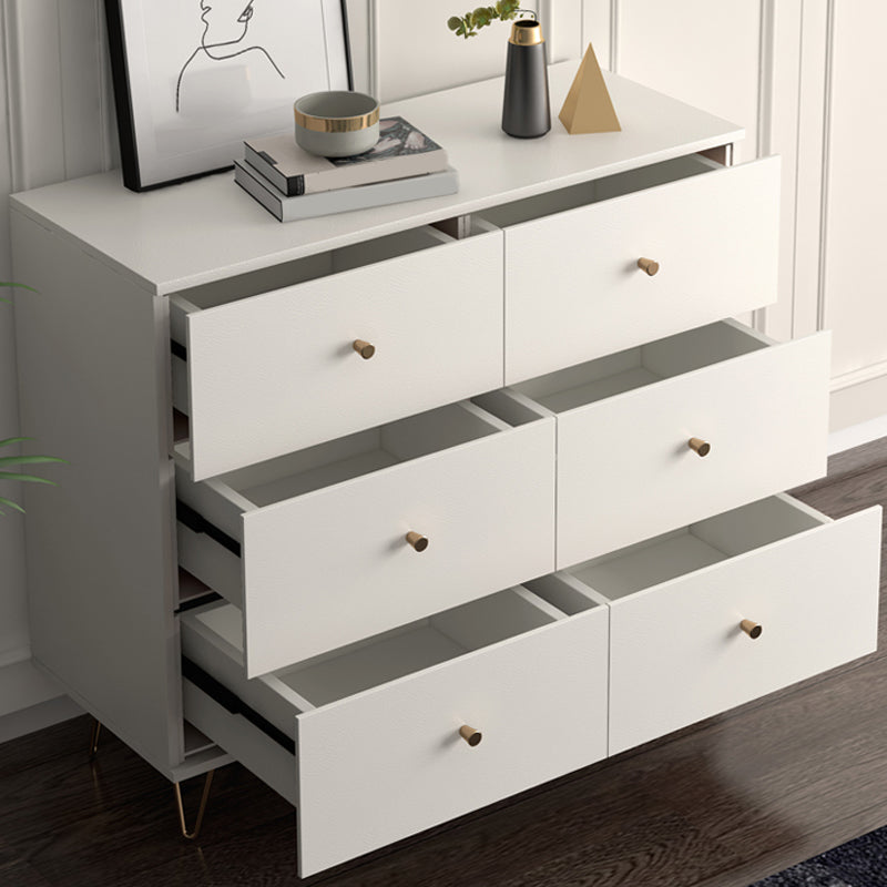 Classic Glam Soft-Close Storage Chest Drawers White Wood Dresser