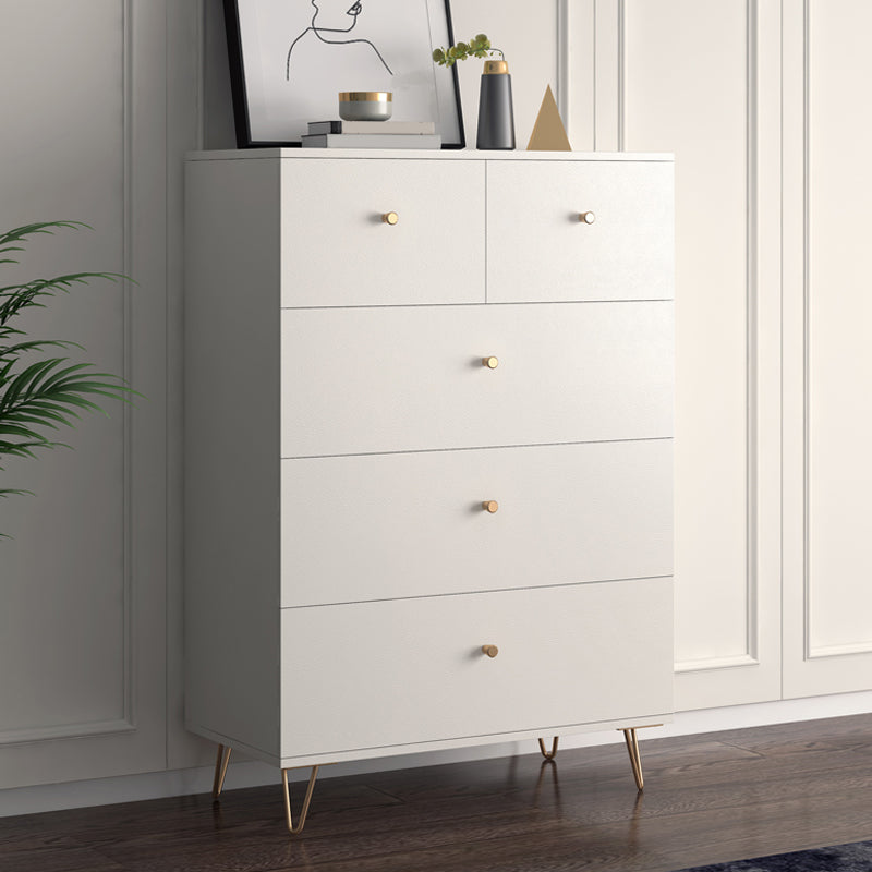 Classic Glam Soft-Close Storage Chest Drawers White Wood Dresser