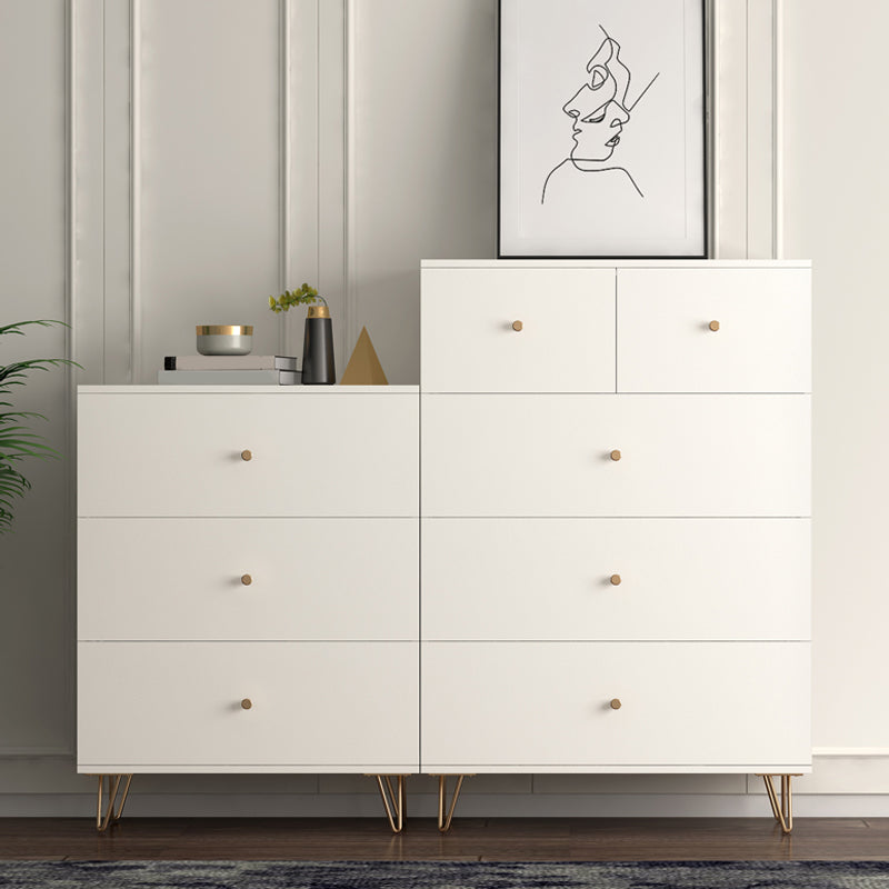 Classic Glam Soft-Close Storage Chest Drawers White Wood Dresser