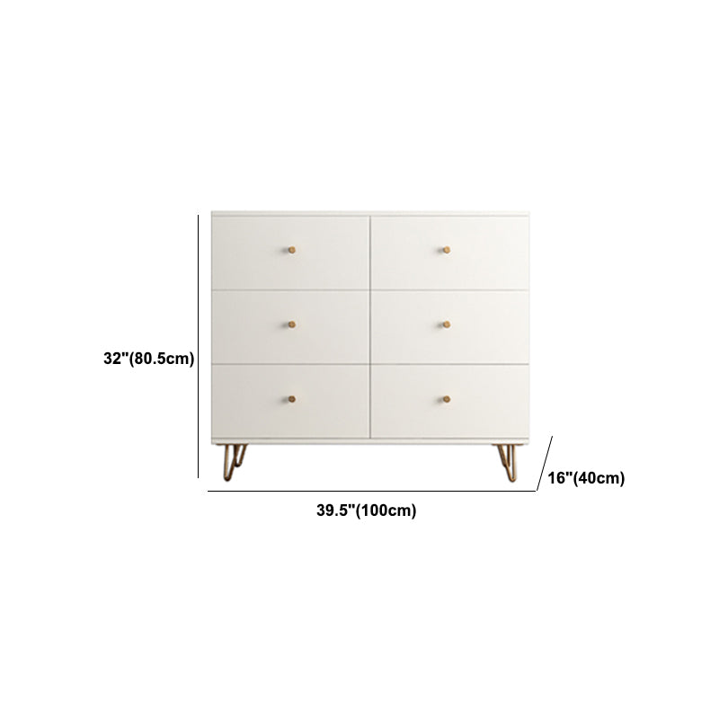 Classic Glam Soft-Close Storage Chest Drawers White Wood Dresser
