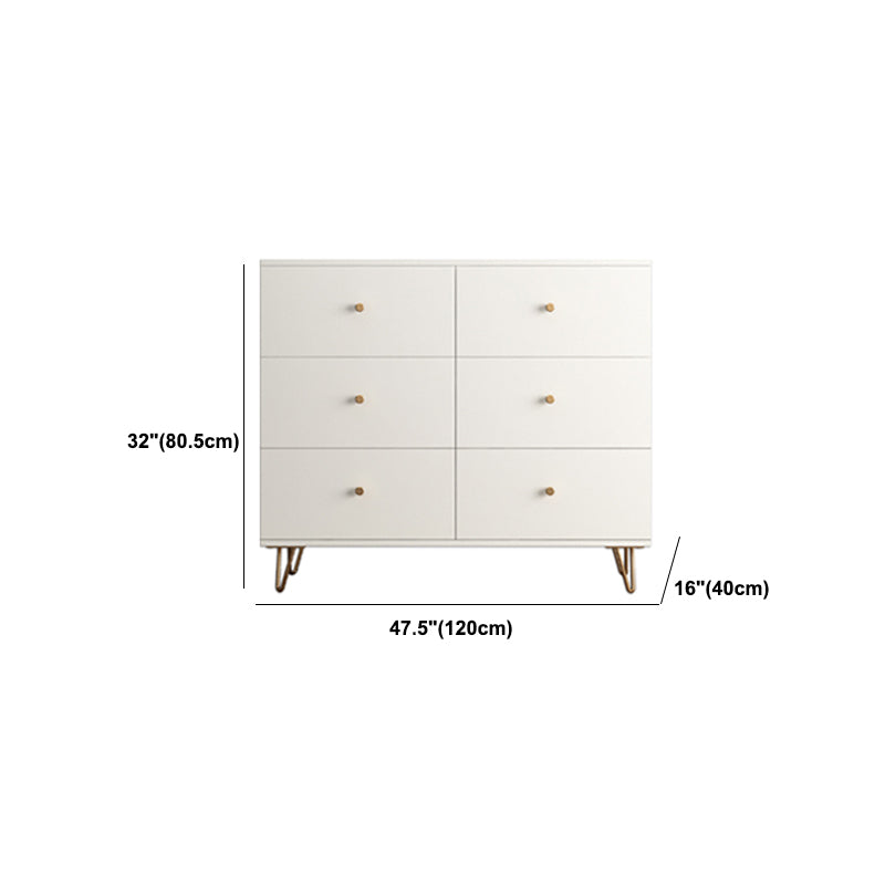 Classic Glam Soft-Close Storage Chest Drawers White Wood Dresser