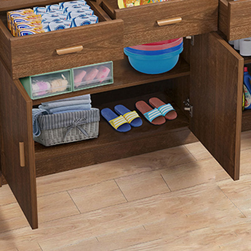 Contemporary Chest Vertical Wooden Combo Dresser with Drawer